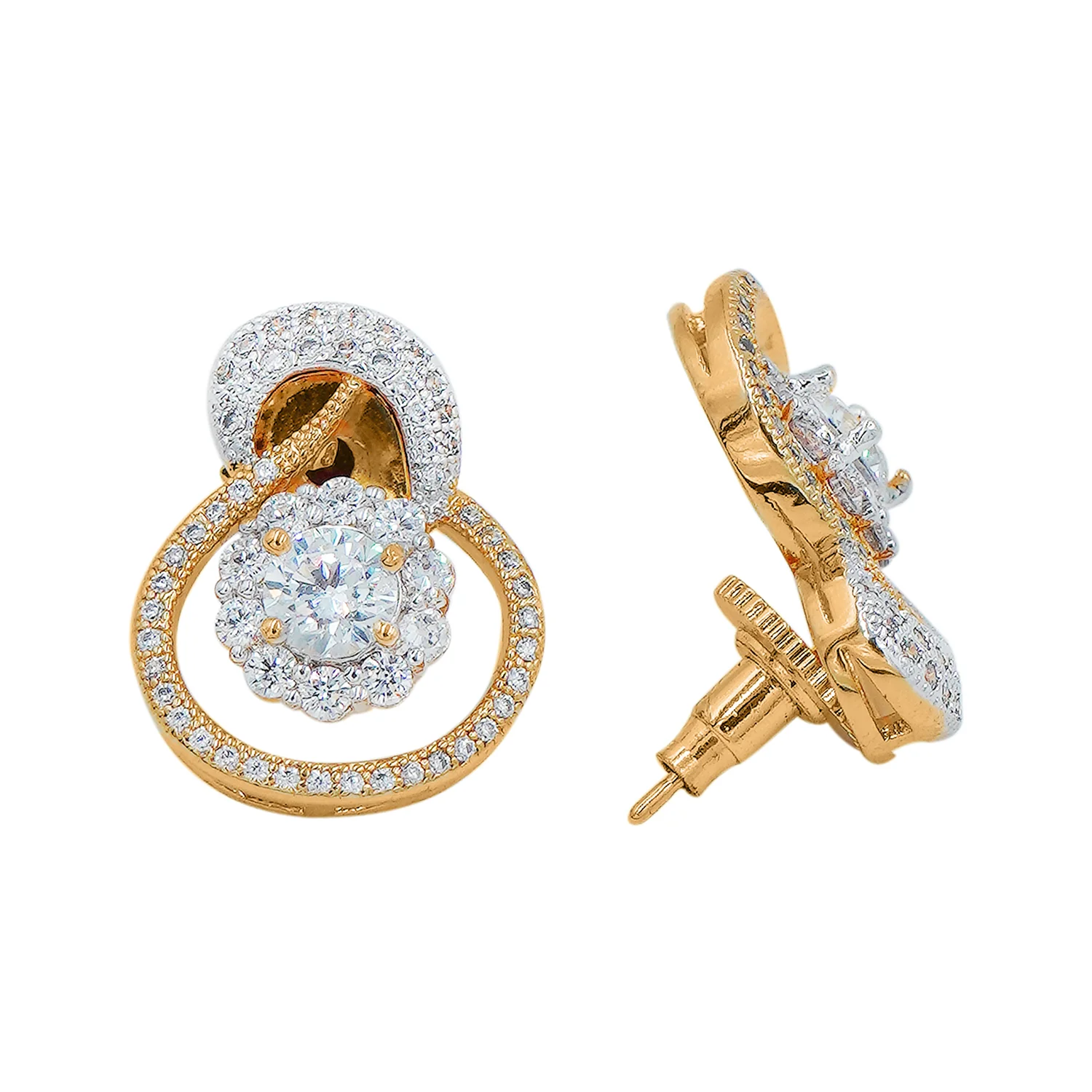 Designer CZ Sparkling Pendant Set - Image 5