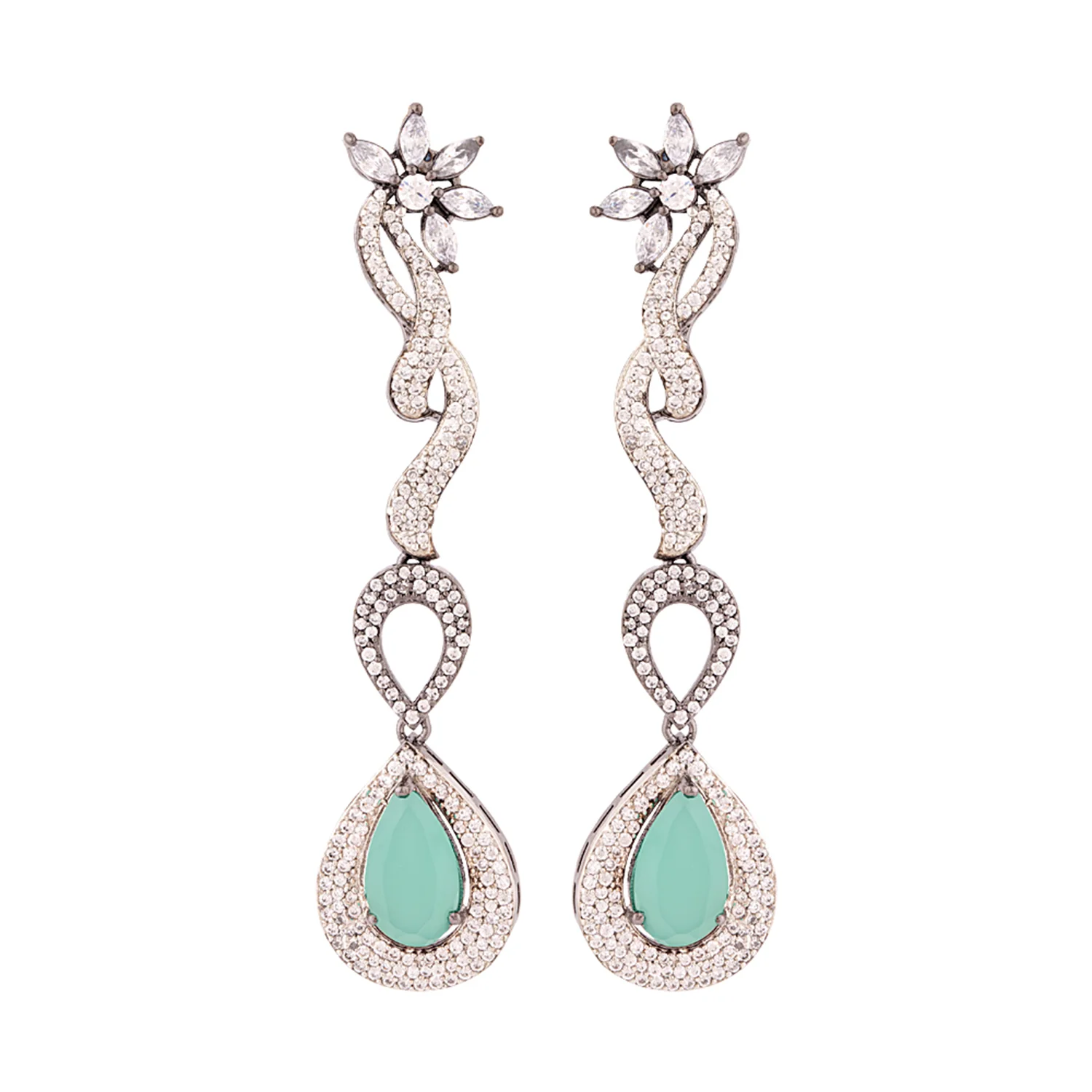 Designer Inspired Brass Earrings - Image 3