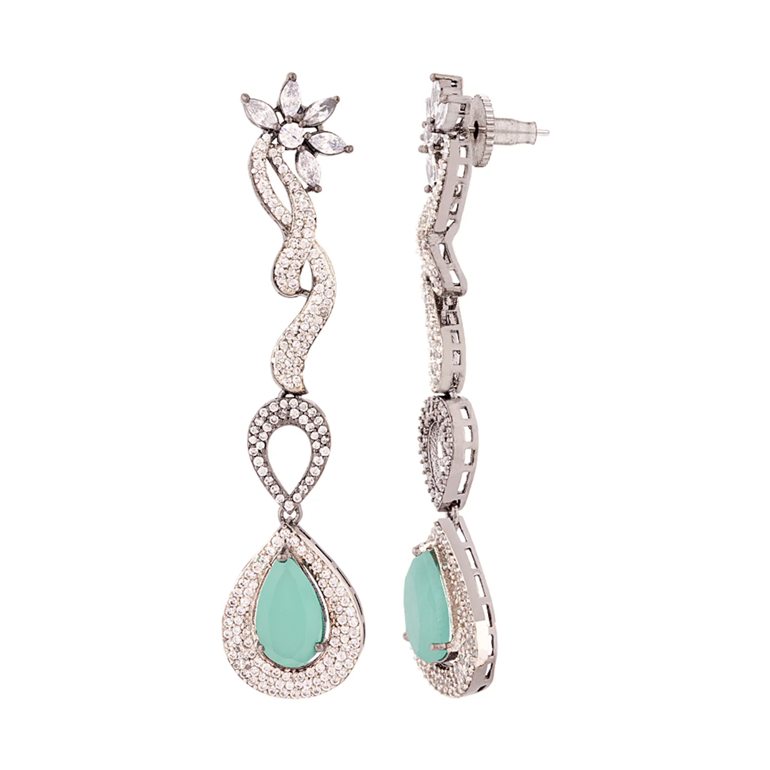 Designer Inspired Brass Earrings - Image 4