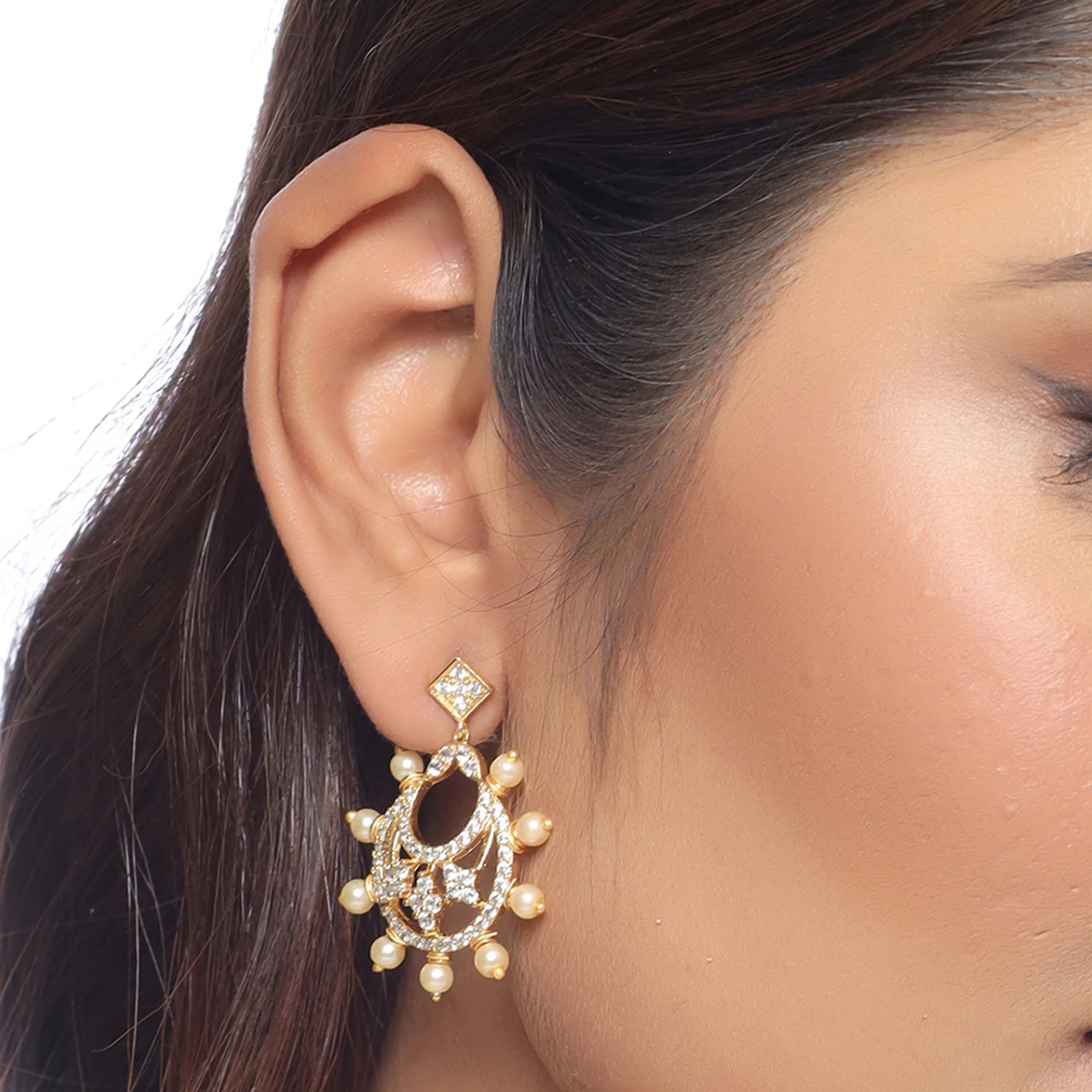 Designer Inspired Ethnic Style Earrings - Image 2
