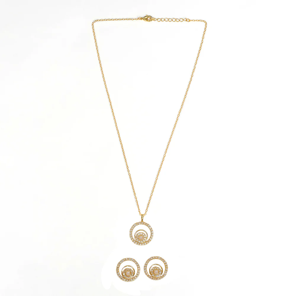 Designer Pendant Set Adorned With Pearl Beads - Image 3