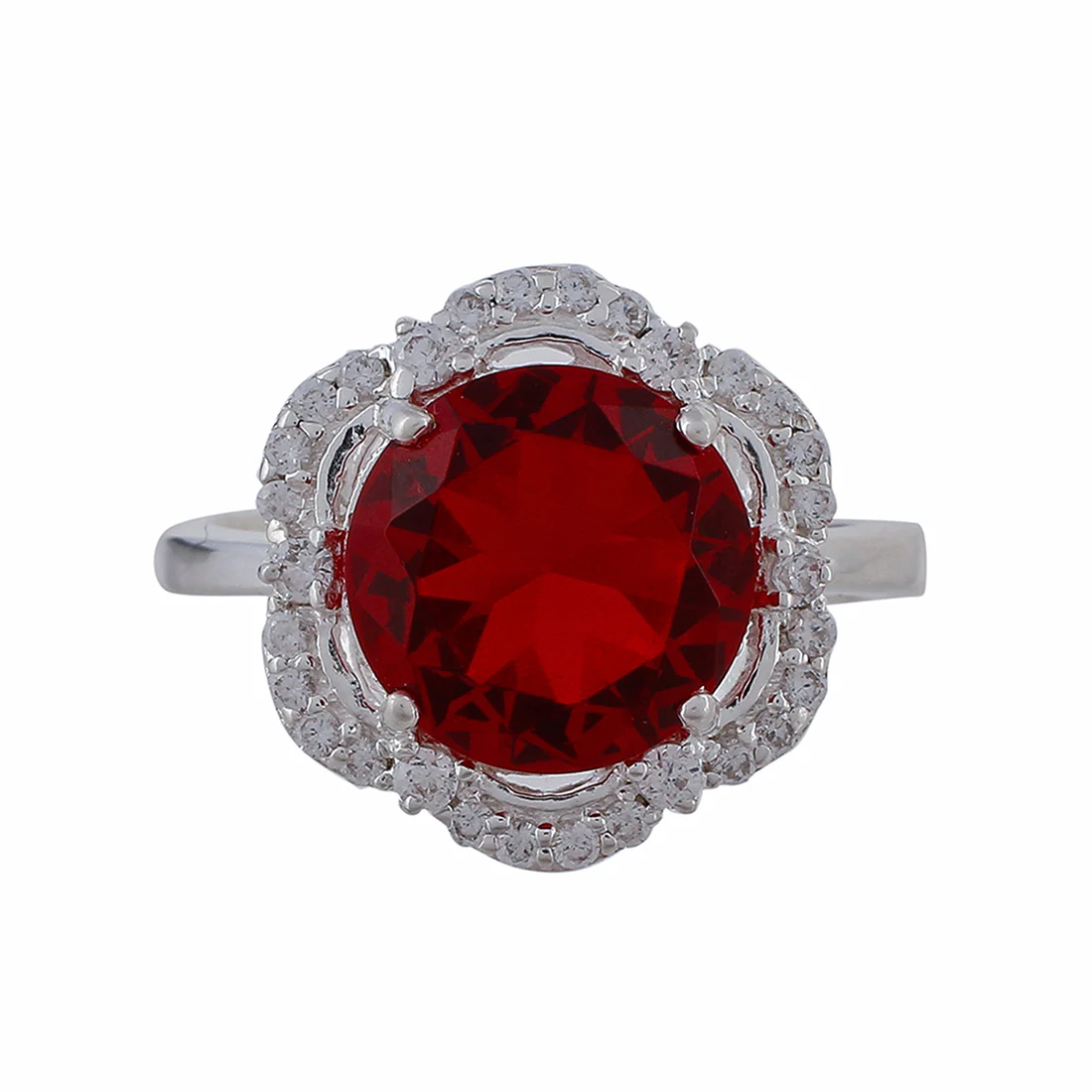 Designer Red & White Stones Studded 925 Sterling Silver Box Set - Image 10