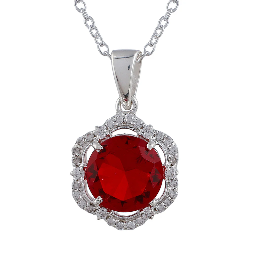 Designer Red & White Stones Studded 925 Sterling Silver Box Set - Image 5