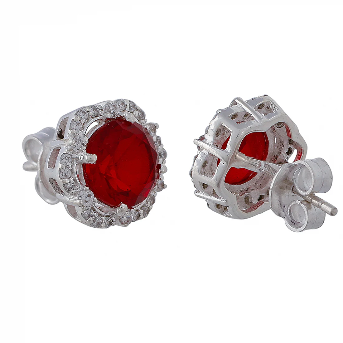 Designer Red & White Stones Studded 925 Sterling Silver Box Set - Image 8