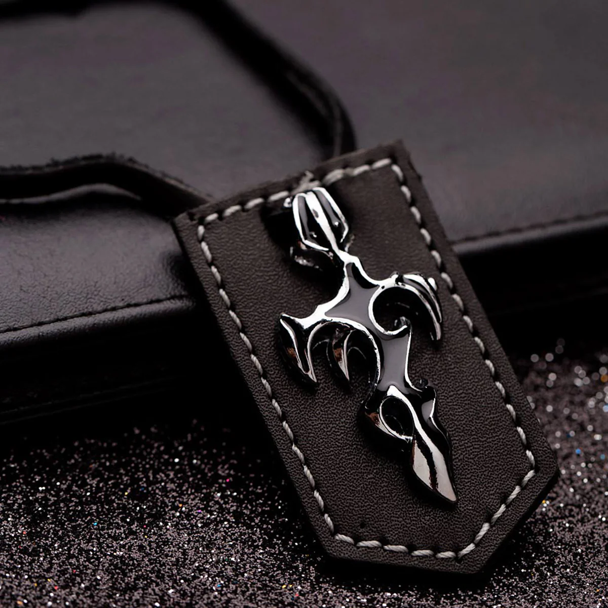 Designer Sword Detailing Pendant With Chain For Men