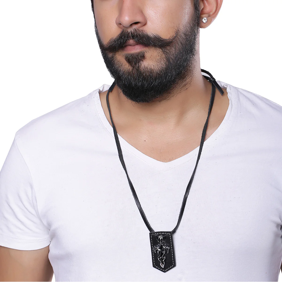 Designer Sword Detailing Pendant With Chain For Men - Image 2