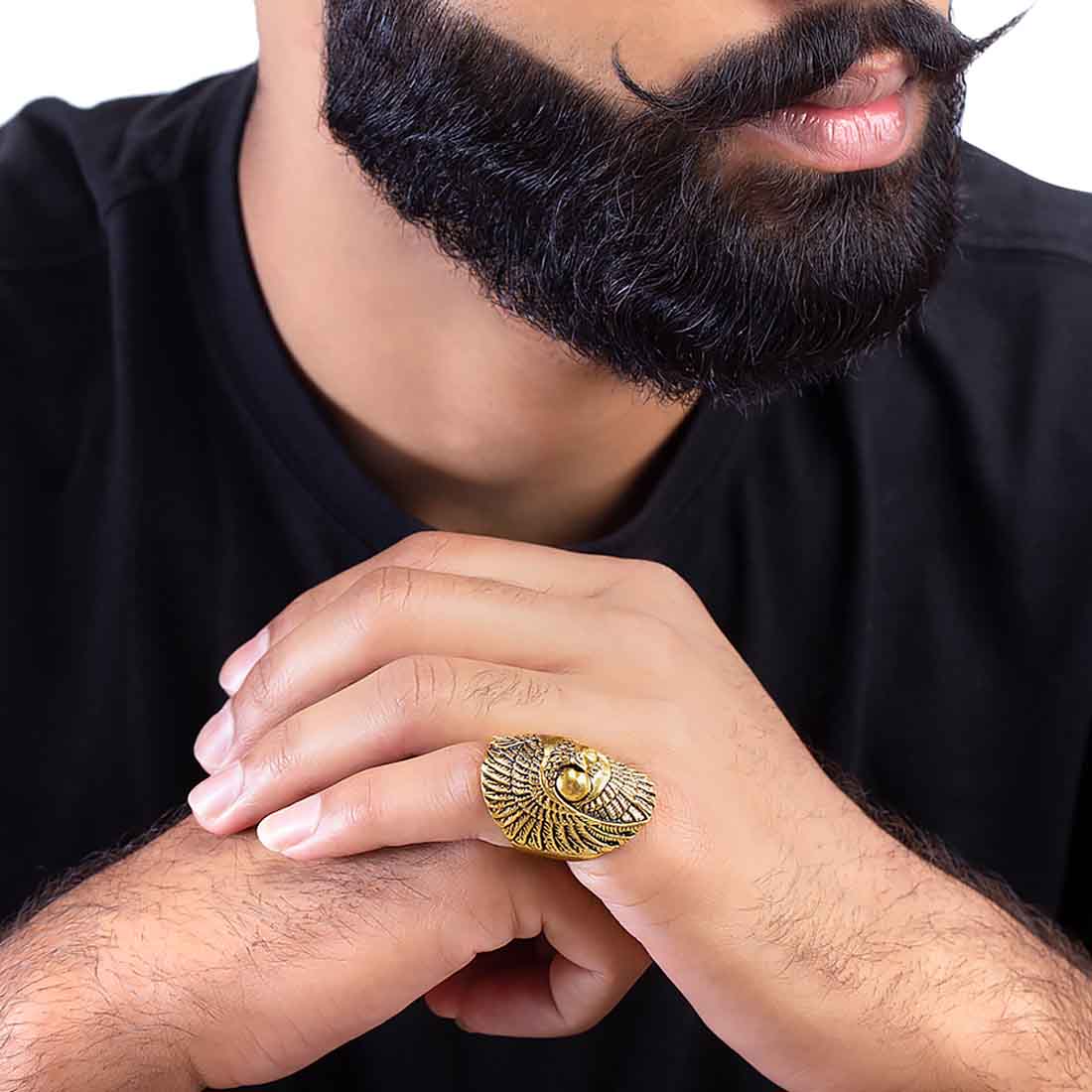 Devil Collection Eagle Feathers Ring - Image 2