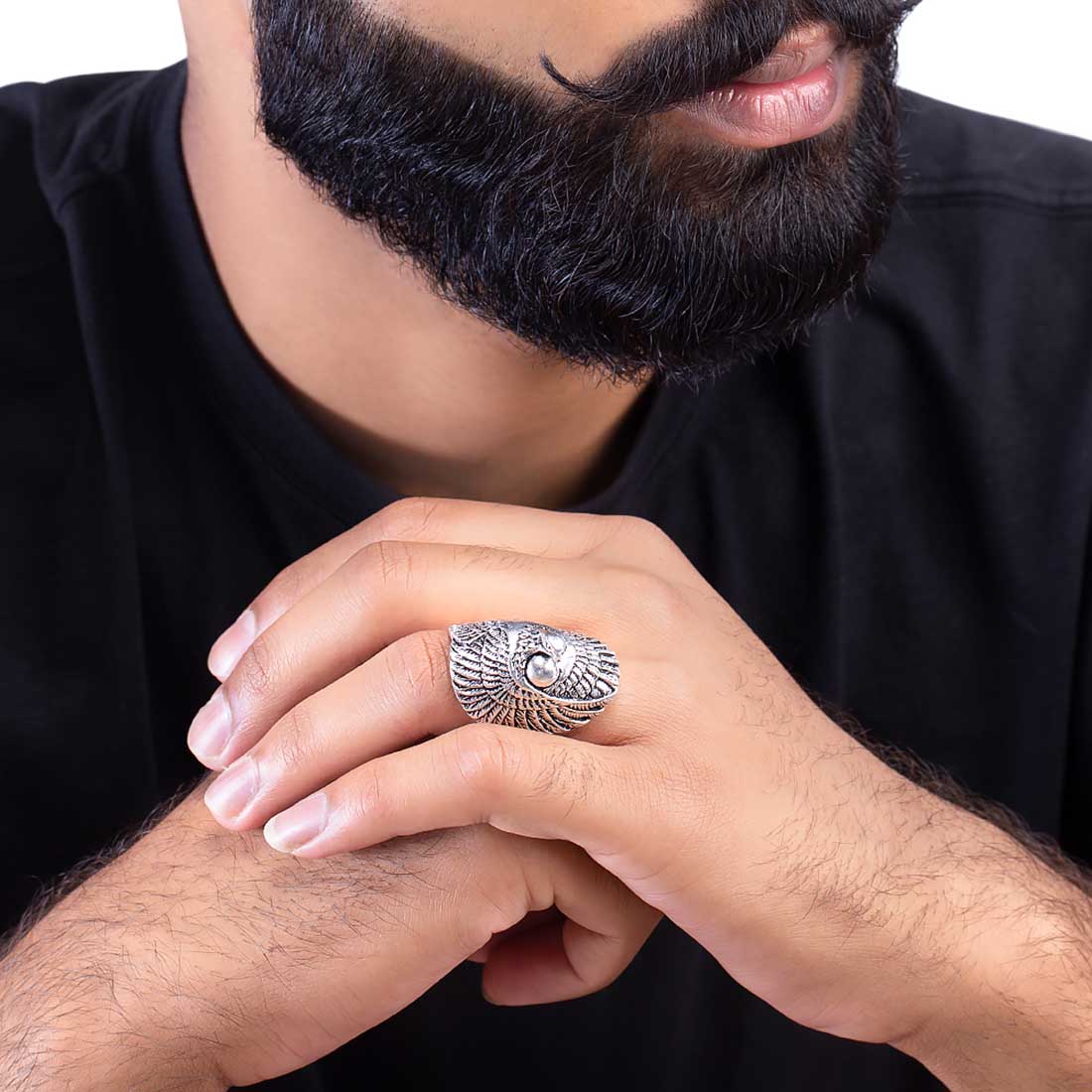 Devil Collection Feathered Ring - Image 2
