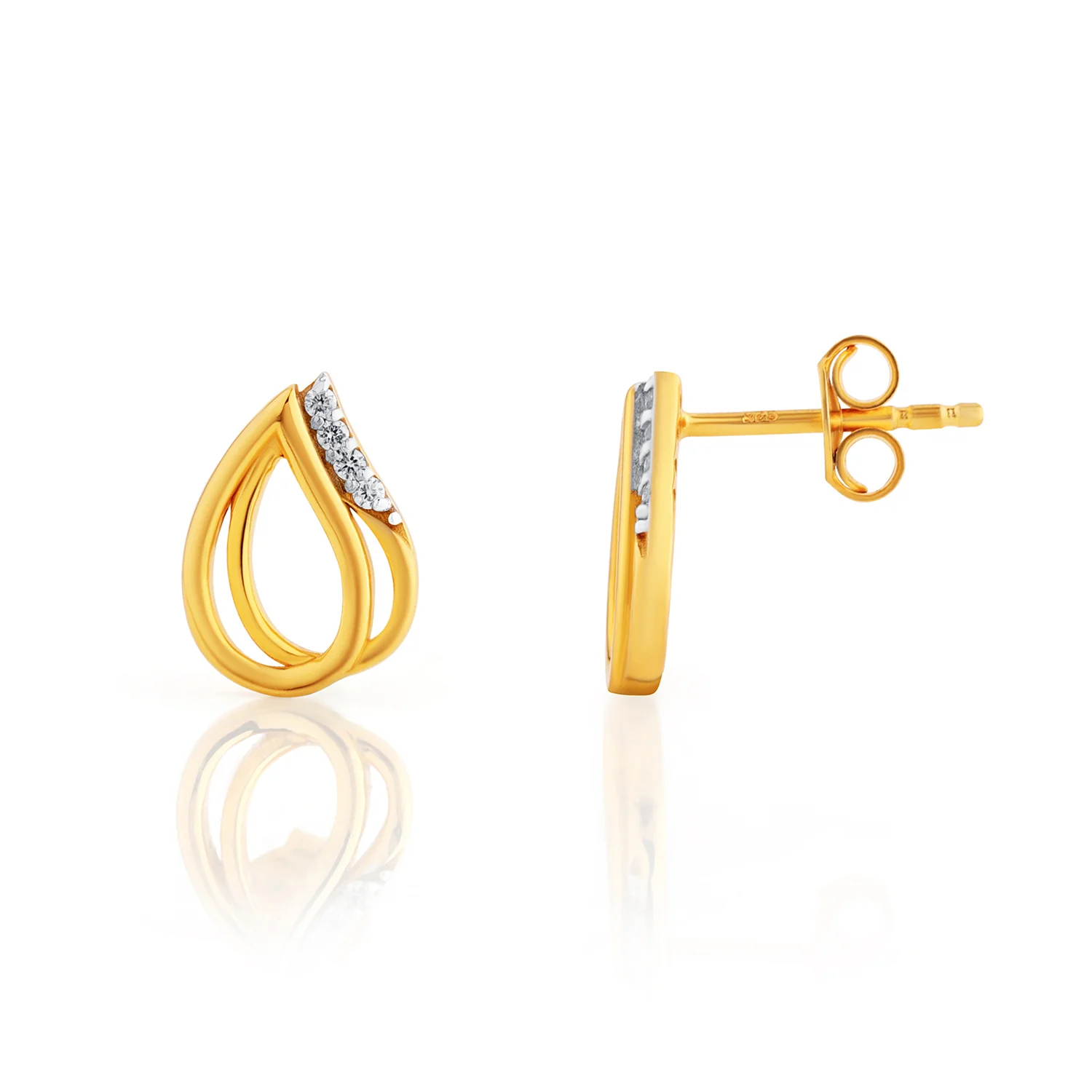 Dew Drop Lab-Grown Diamond Stud Earrings - Image 5