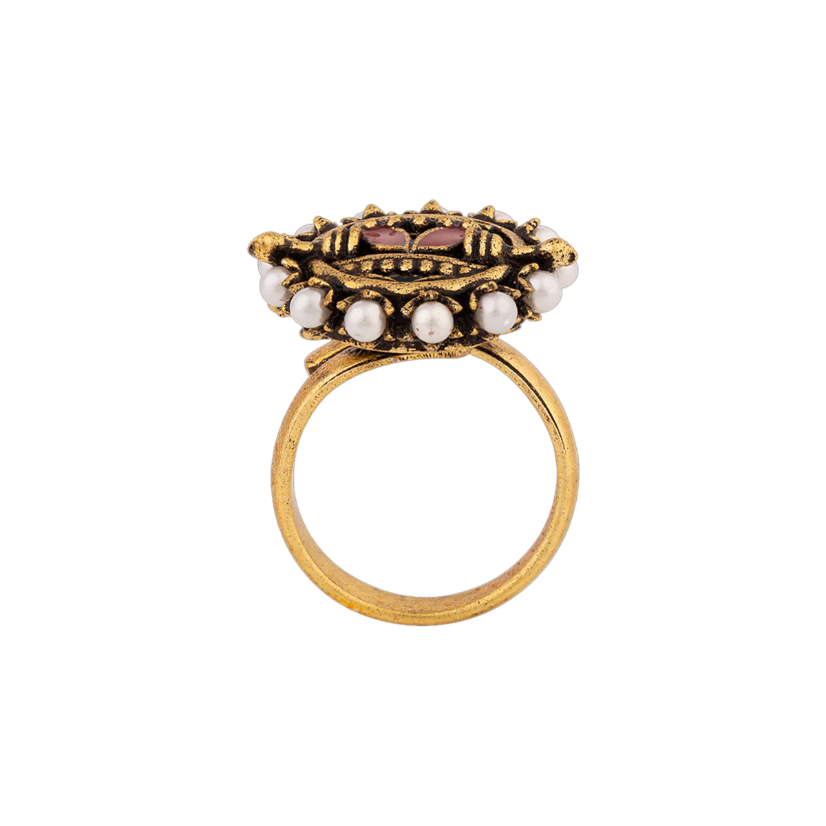 Doli Bridal Palki Motif Statement Ring - Image 4