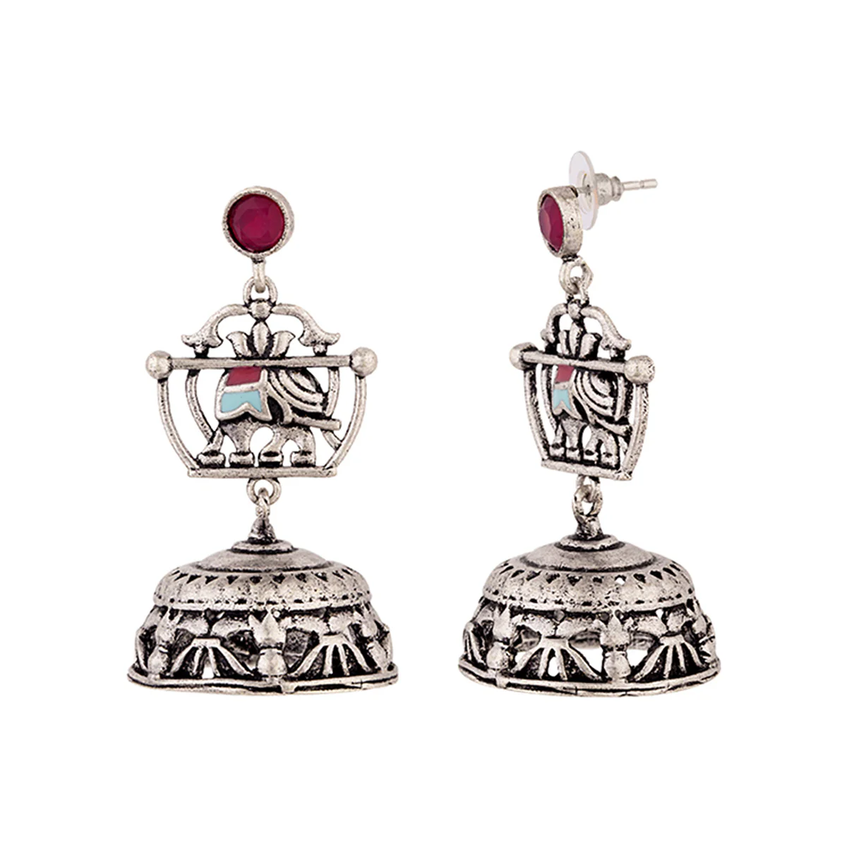 Doli Elephant Motif Jhumka Earrings - Image 2