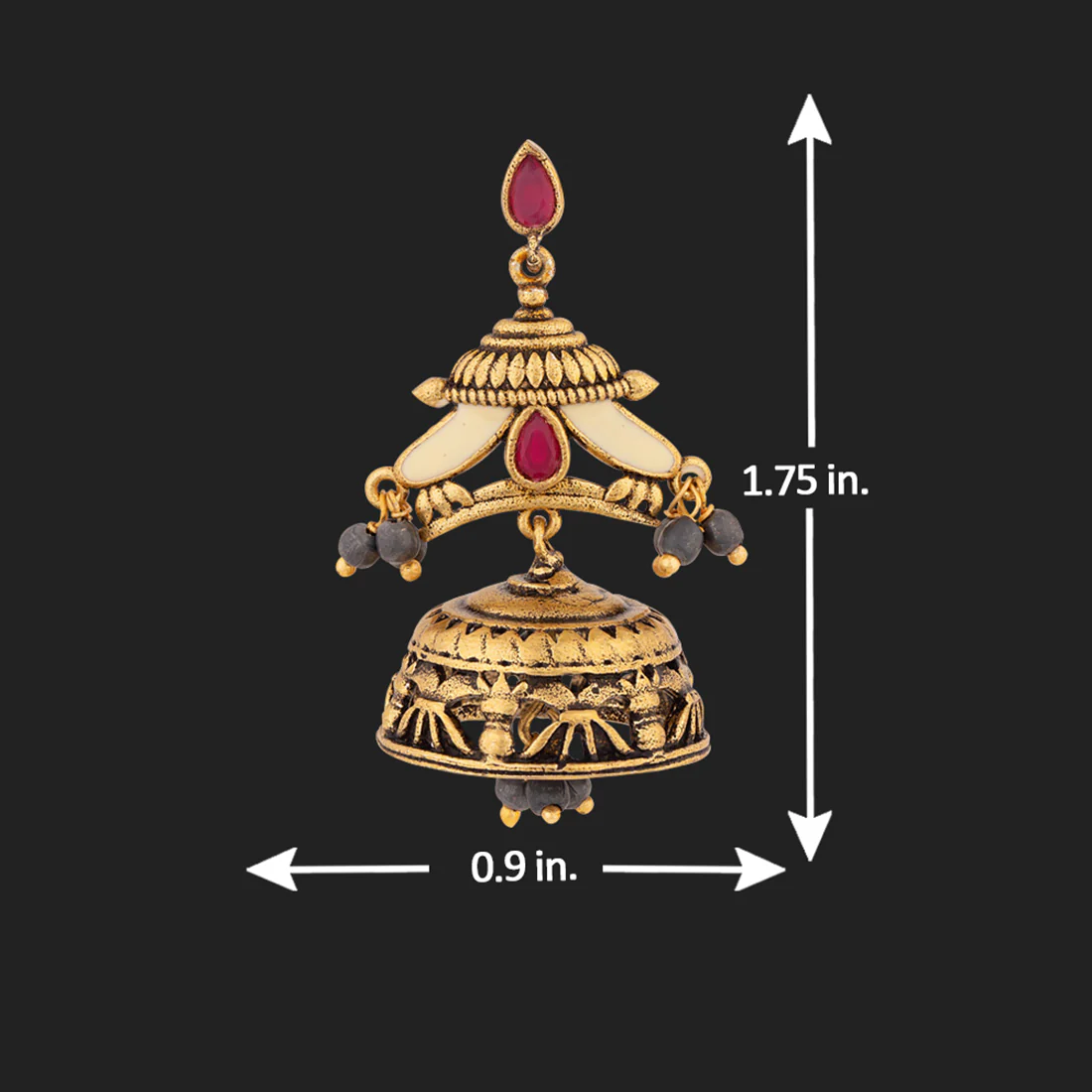 Doli Enameled Mandap Motif Earrings - Image 5
