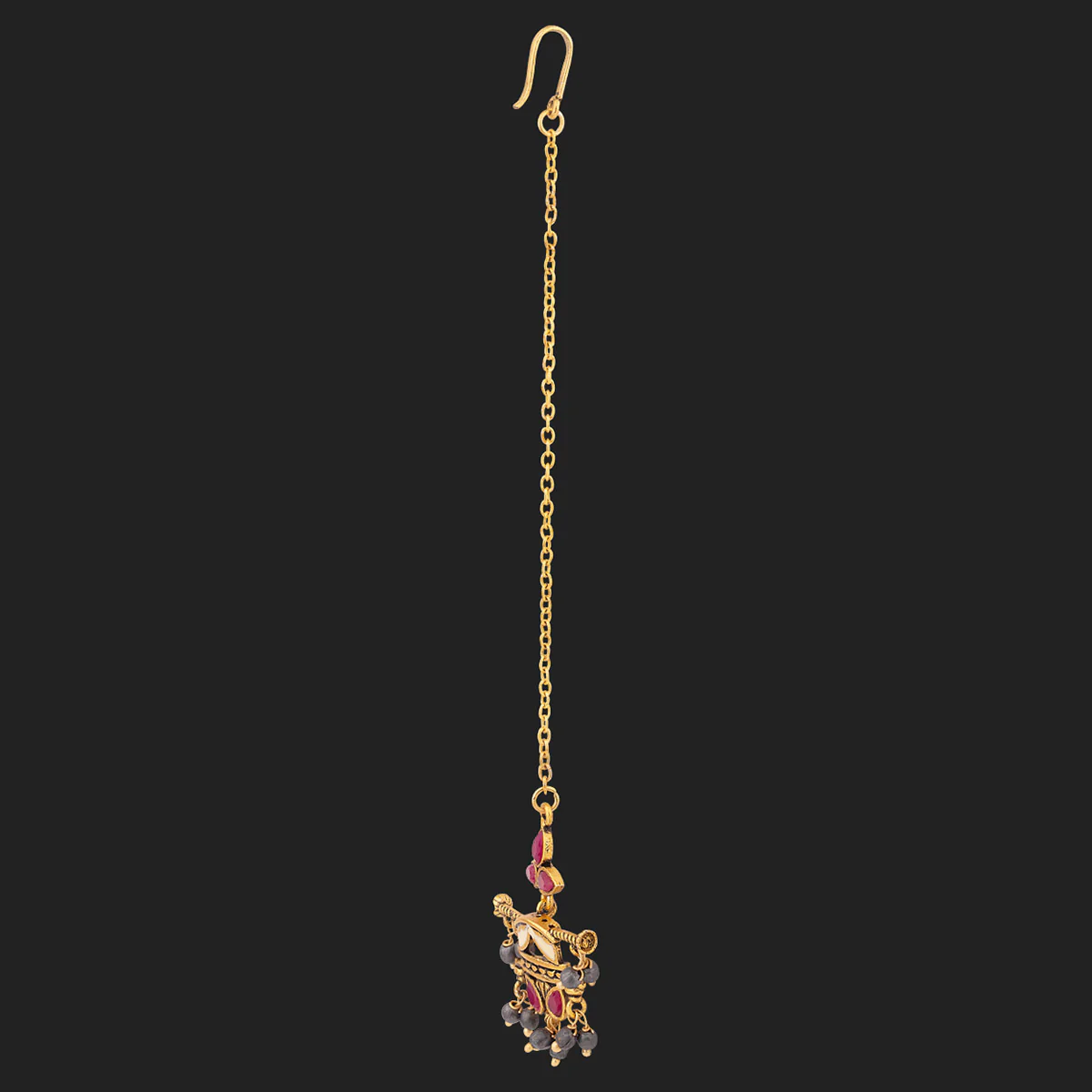 Doli Floral and Palki Motifs Maang Tika - Image 5