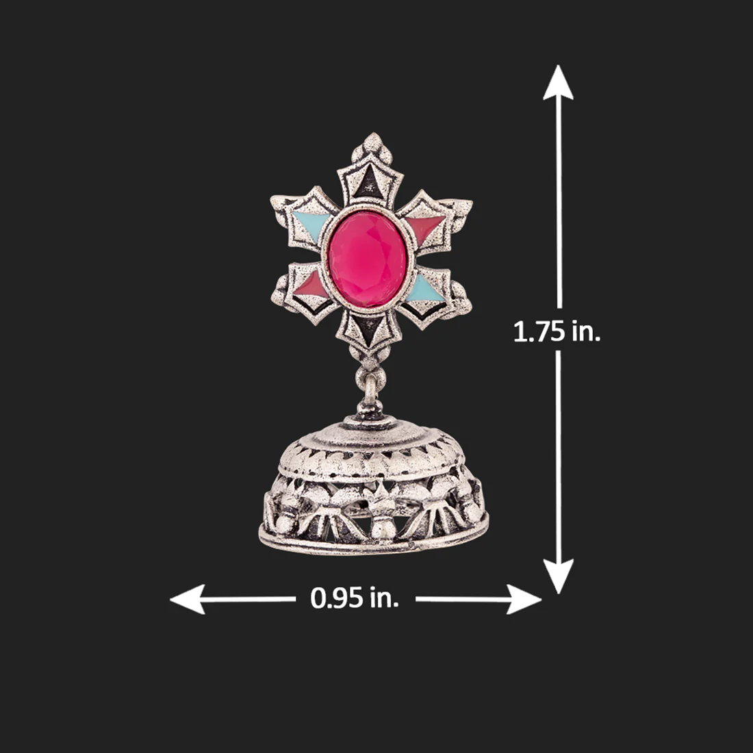 Doli Floral Jhumka Drop Earrings - Image 5