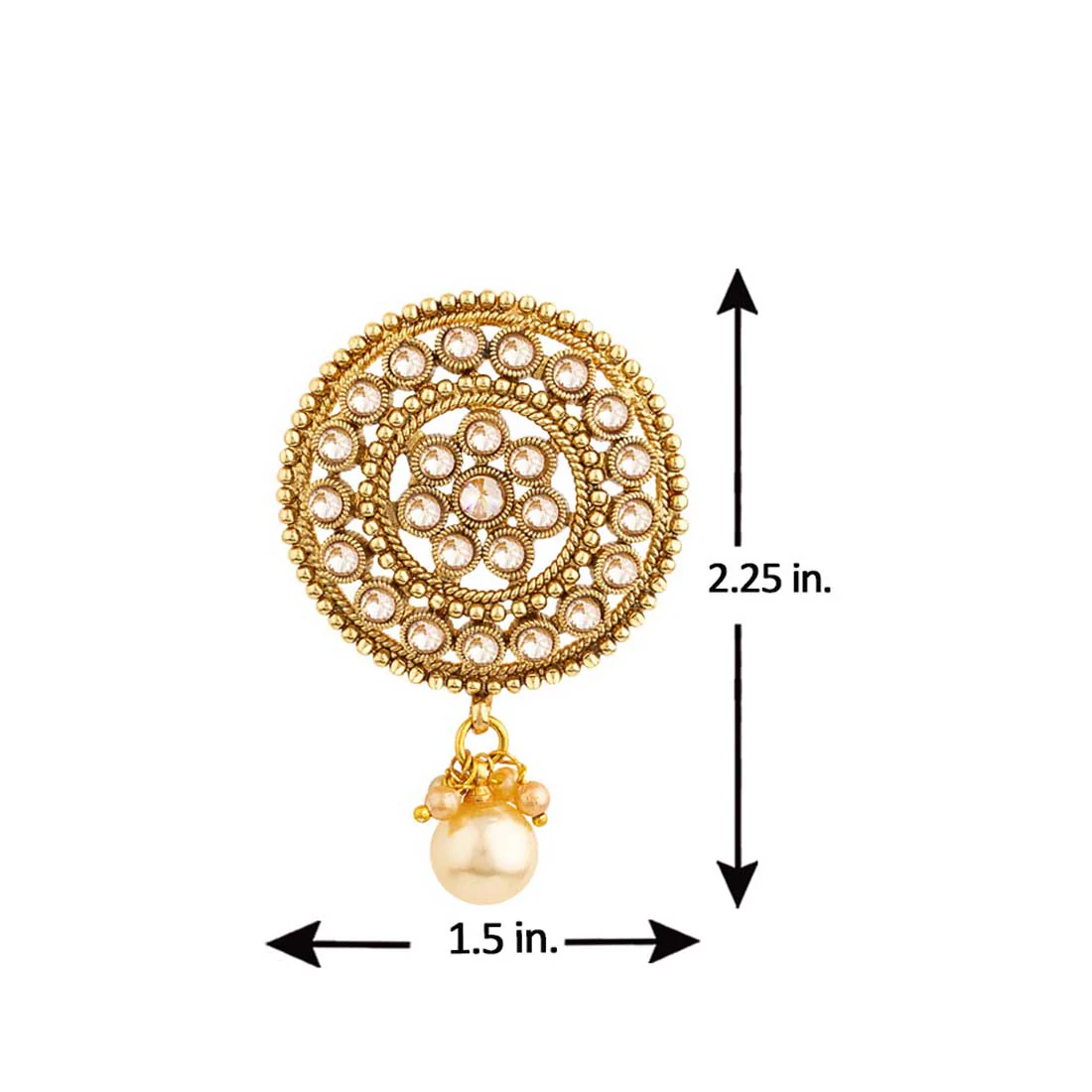 Dome Style Embellished Earrings - Image 5