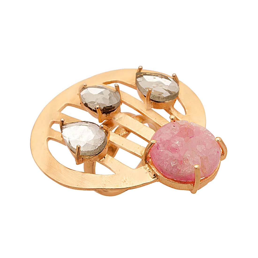 Druzy Stone Studded Statement Ring - Image 2