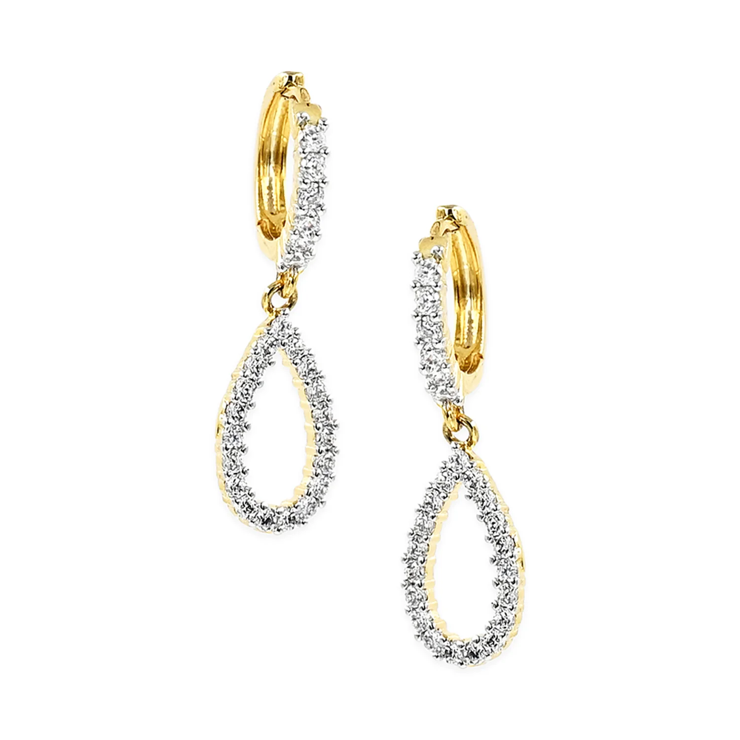 Dual Plating CZ Earrings - Image 3