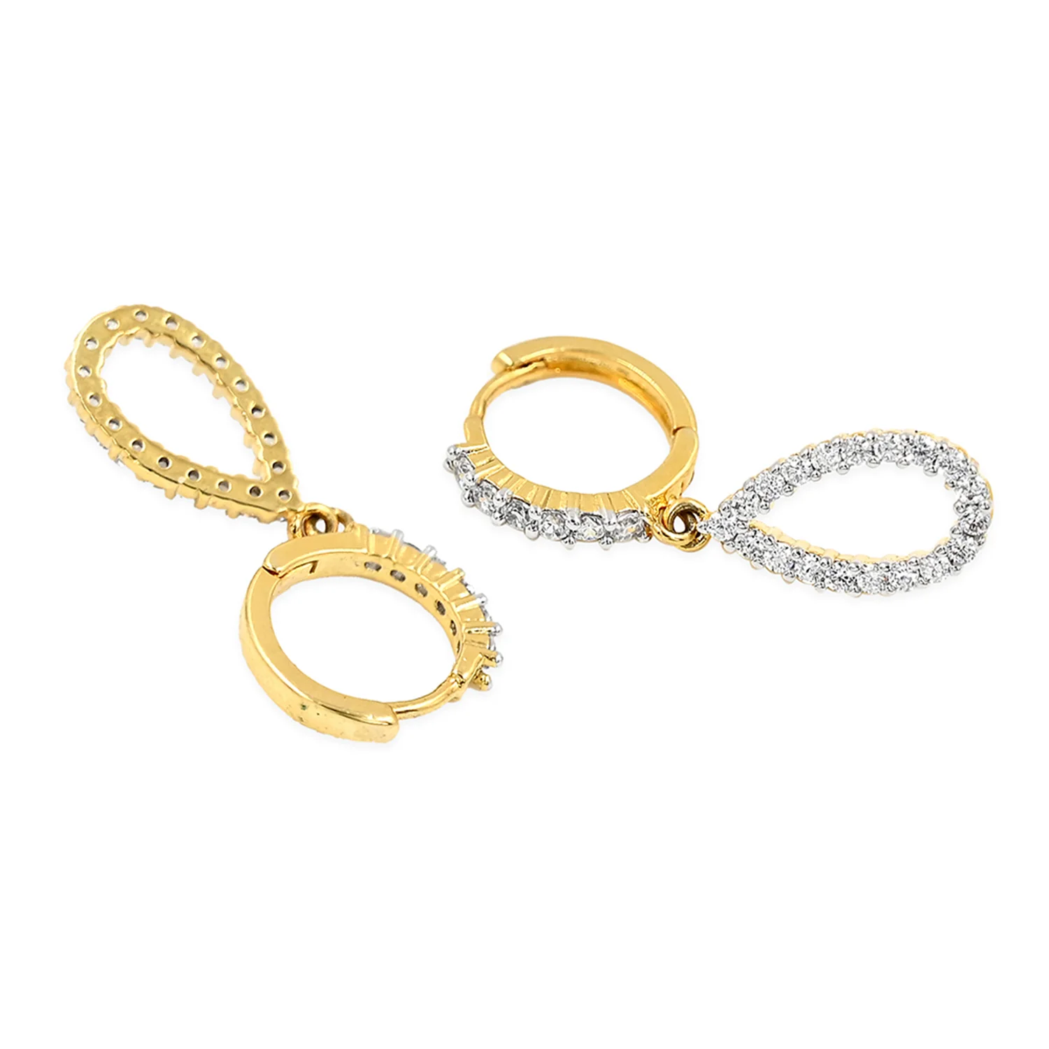 Dual Plating CZ Earrings - Image 4