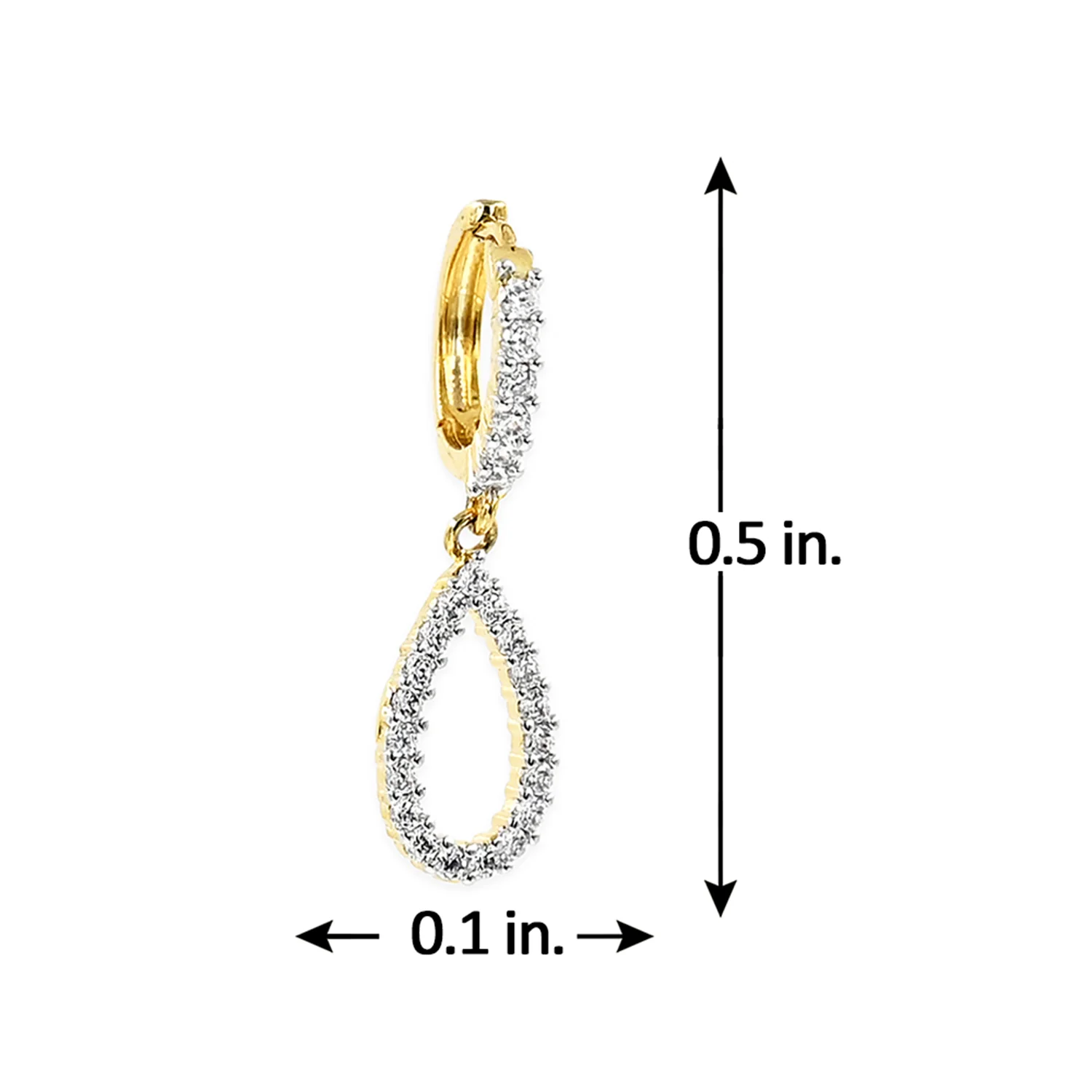 Dual Plating CZ Earrings - Image 5