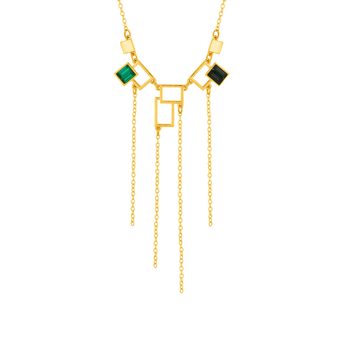 Dual-Stone Stardust Geomatrix Necklace - Image 4