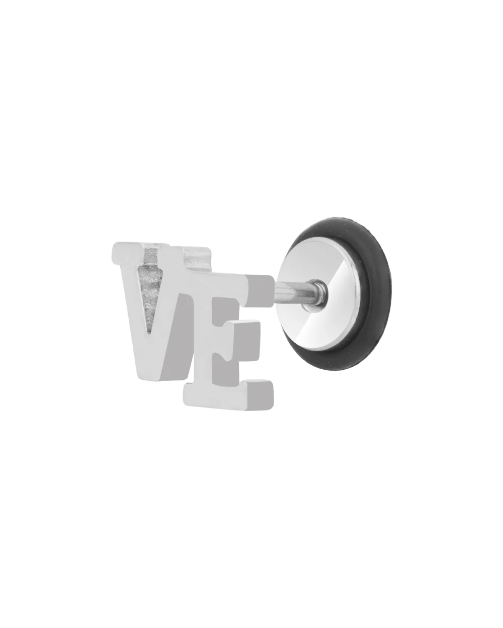 Dual Tone Alphabet Stud Out Earring - Image 3