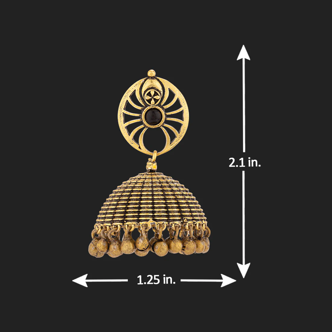 Durga Lightly Embellished Jhumka Earrings - Image 5