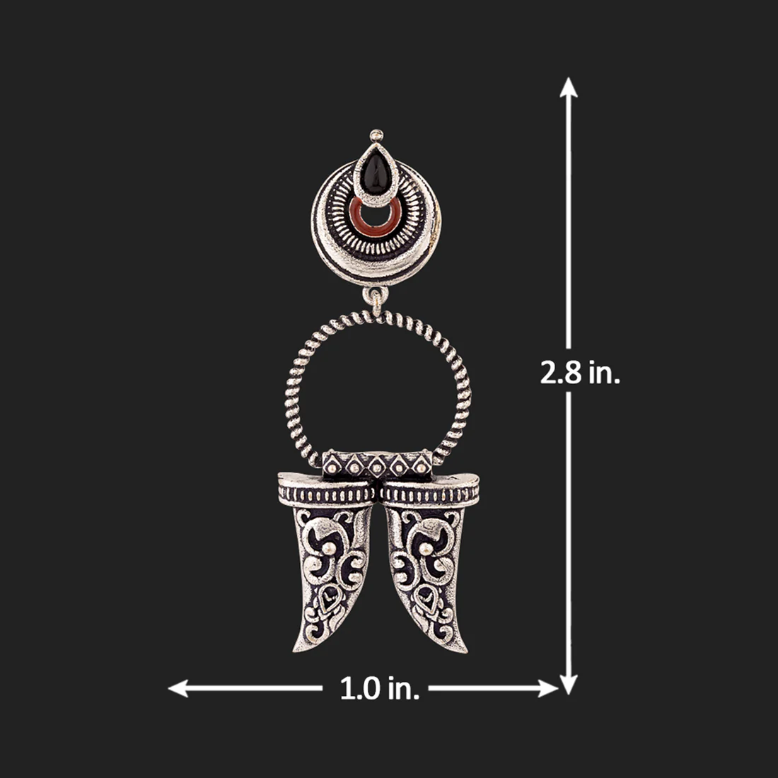 Durga Tiger Nails Drop Earrings - Image 5