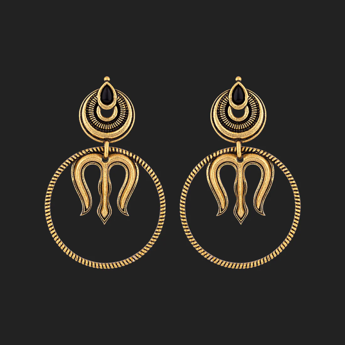 Durga Trishul and Hoop Earrings - Image 3