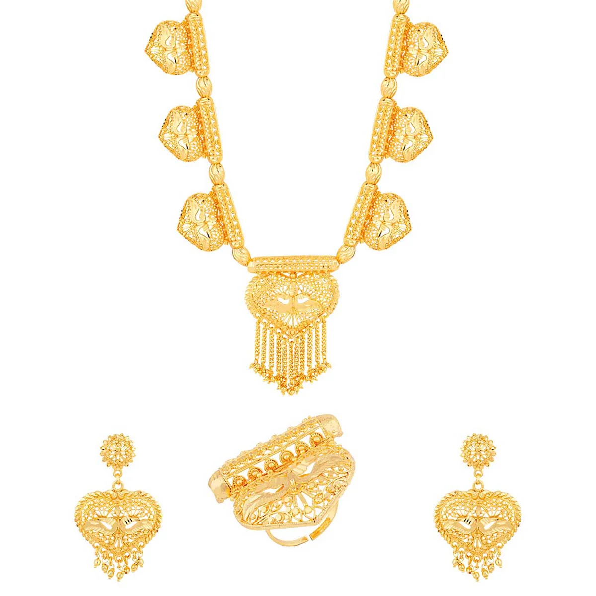 Eastern Delight Temple Design Necklace Set Combo - Image 3