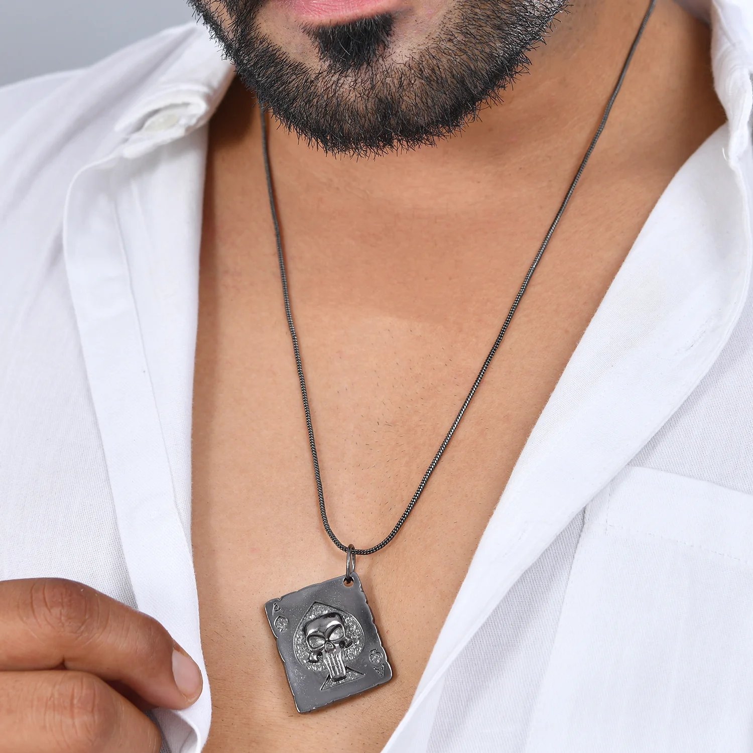 Eclipse Ace Skull Black Men’s Pendant - Image 2