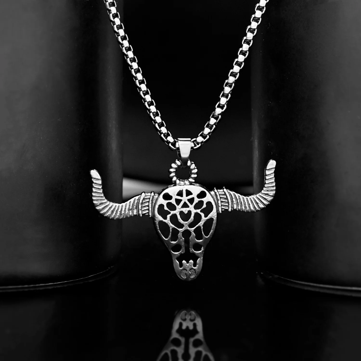 Eclipse Black Bull Pendant Men's Pendant