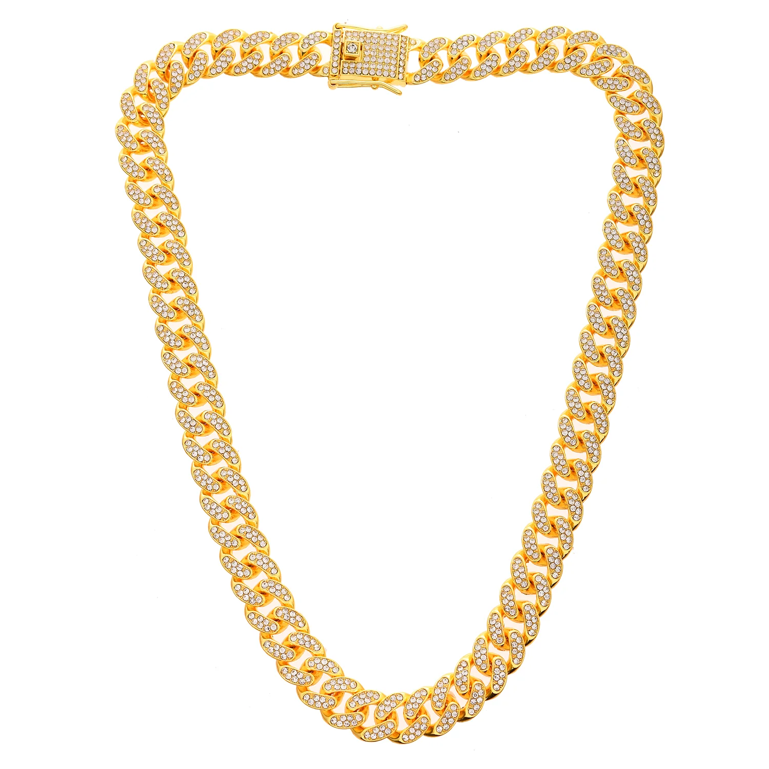 Eclipse Dominator Gold American Diamond Men's Necklace - Image 4