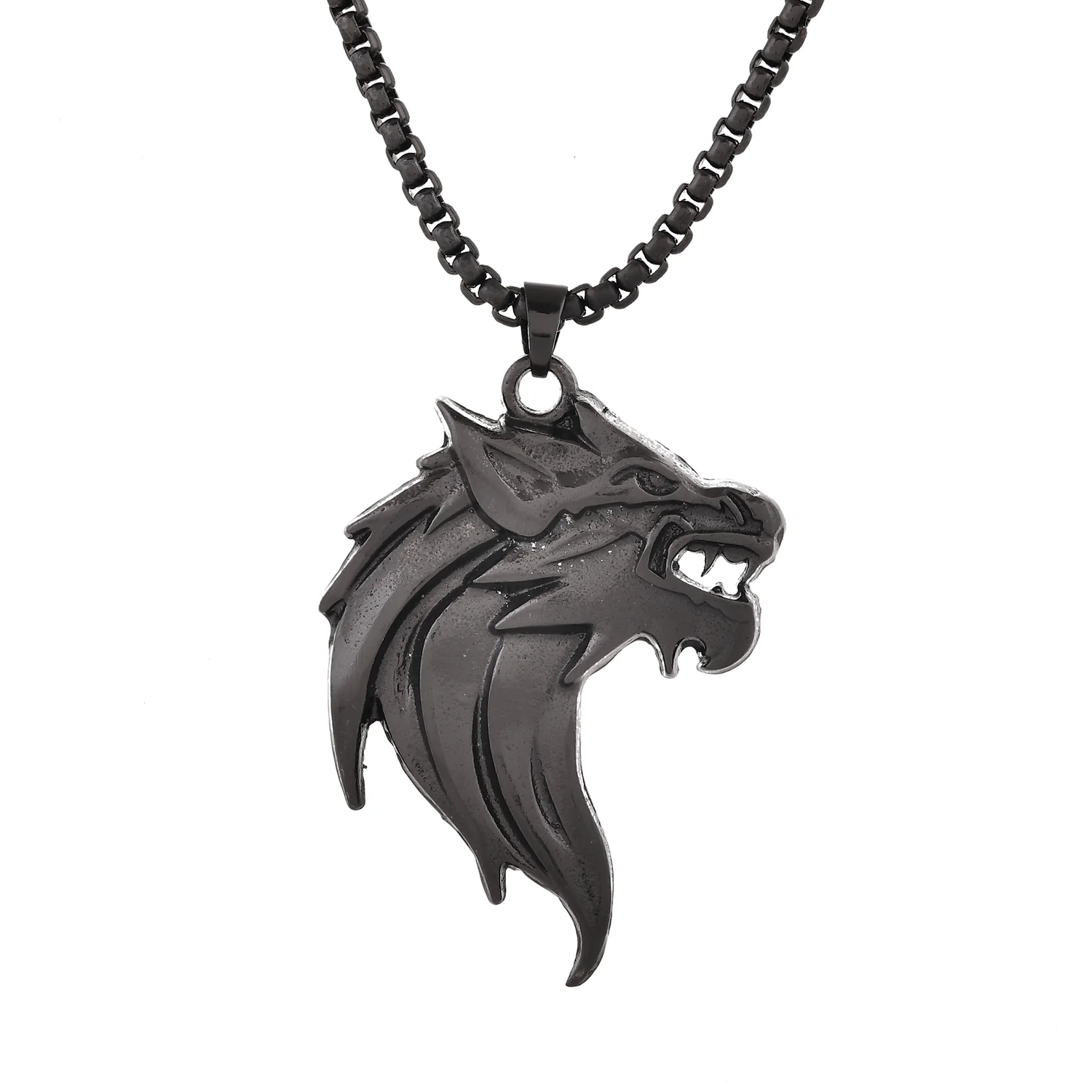 Eclipse Dragon Black Mens Pendant - Image 3