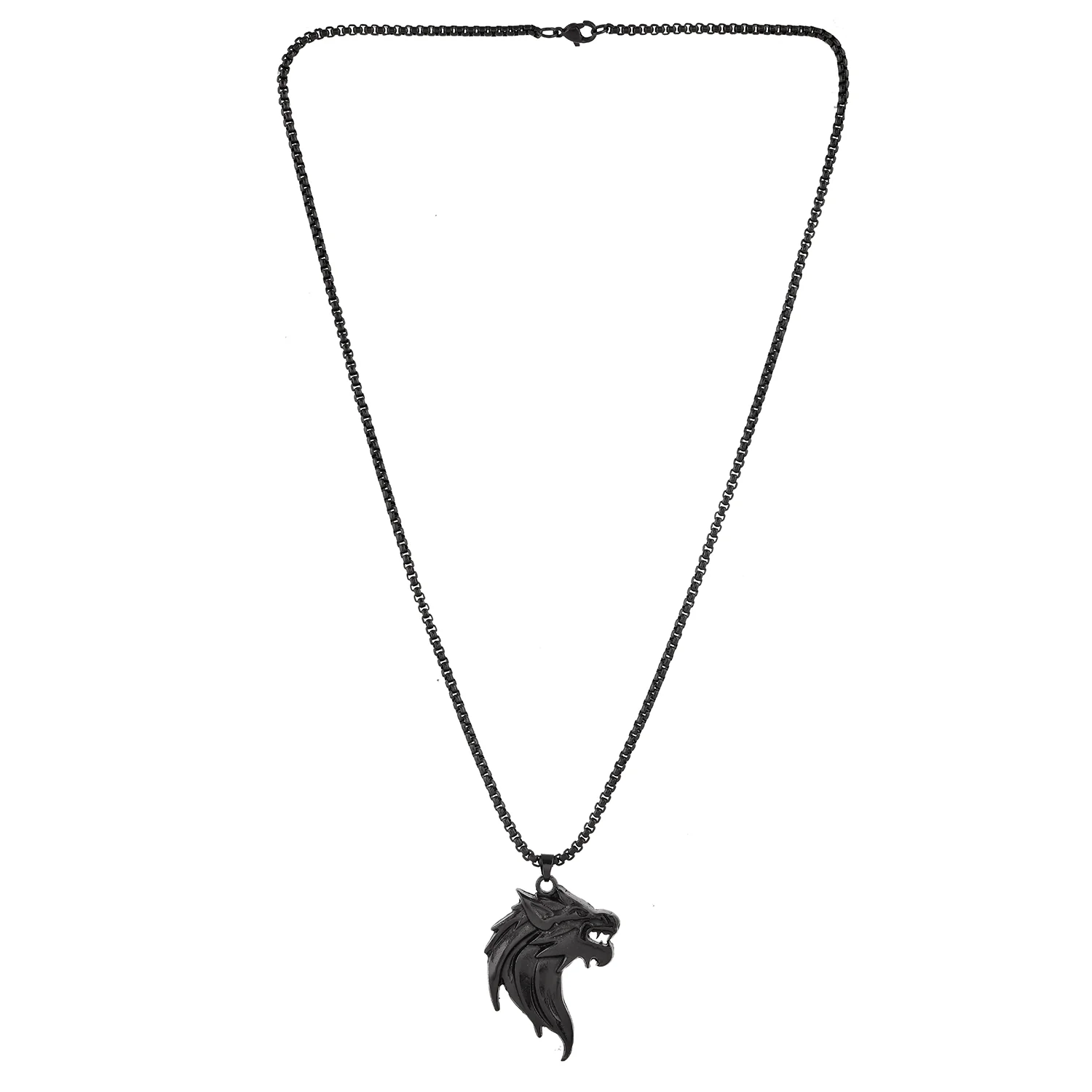 Eclipse Dragon Black Mens Pendant - Image 4