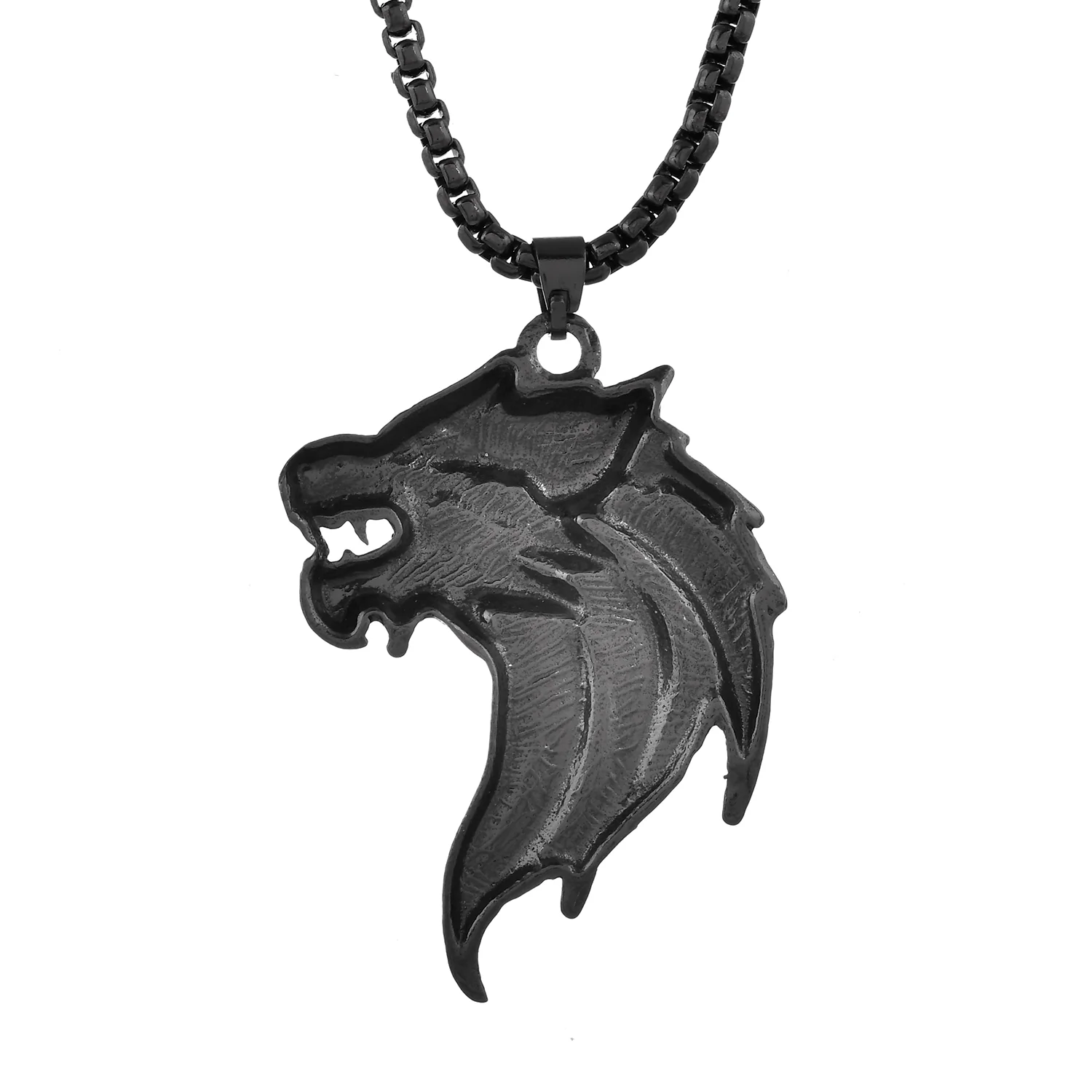 Eclipse Dragon Black Mens Pendant - Image 5