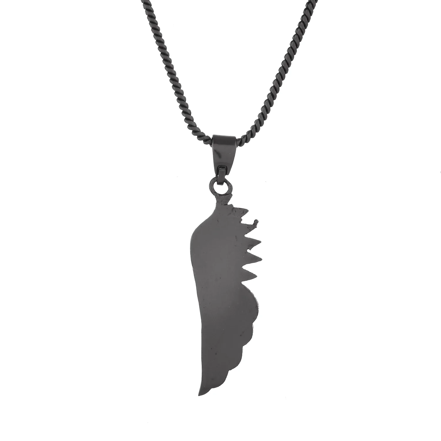 Eclipse Feathered Black Trishul Mens Pendant - Image 5