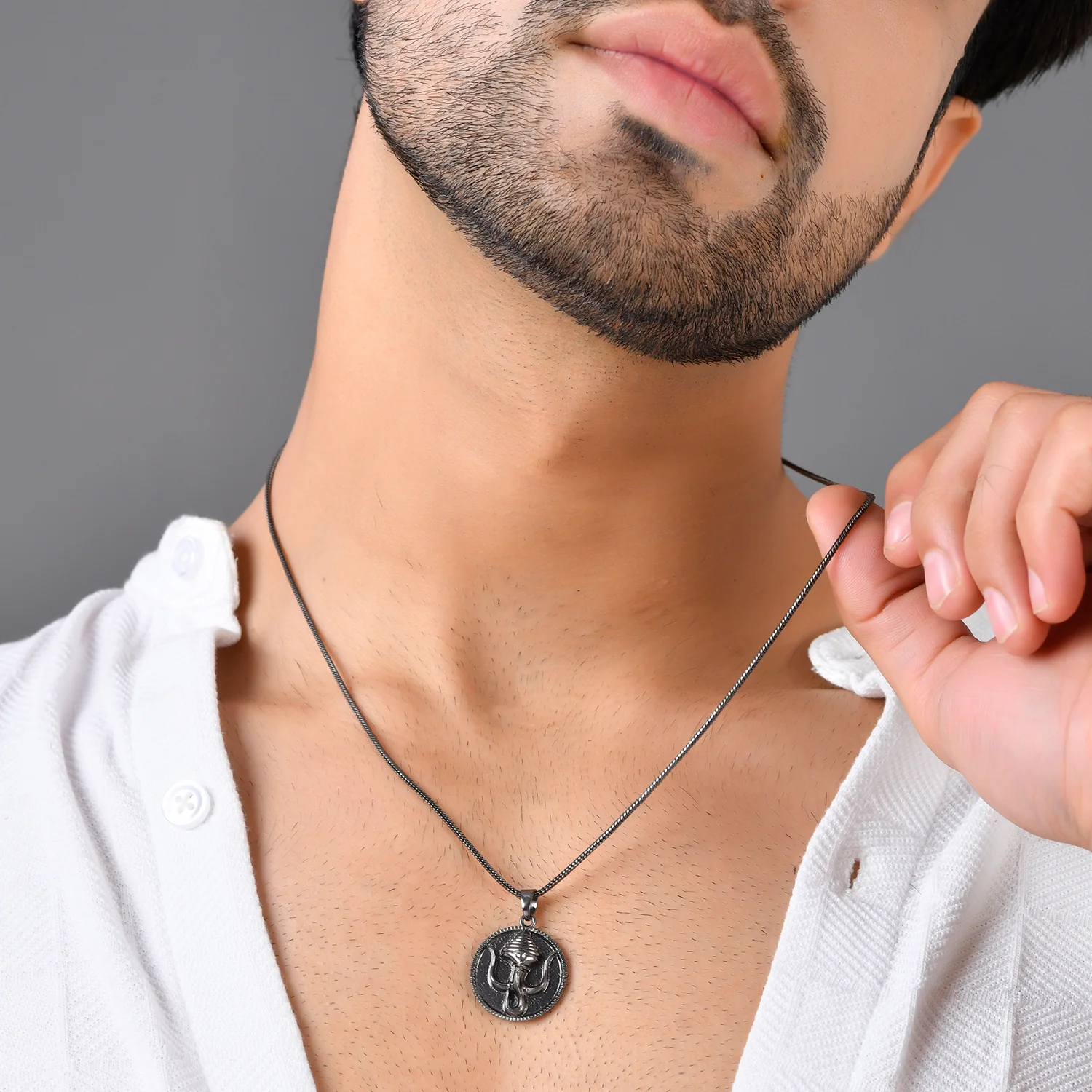 Eclipse Intricate Trishul Pendant Mens Pendant - Image 2