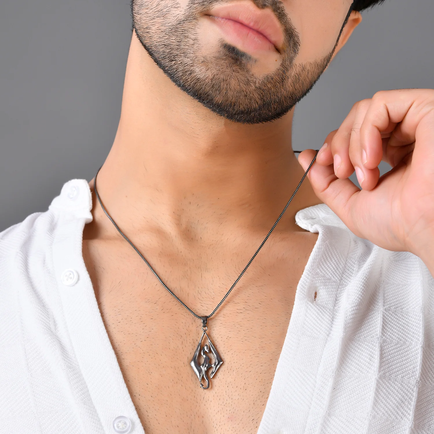 Eclipse Regal Black Dragon Mens Pendant - Image 2