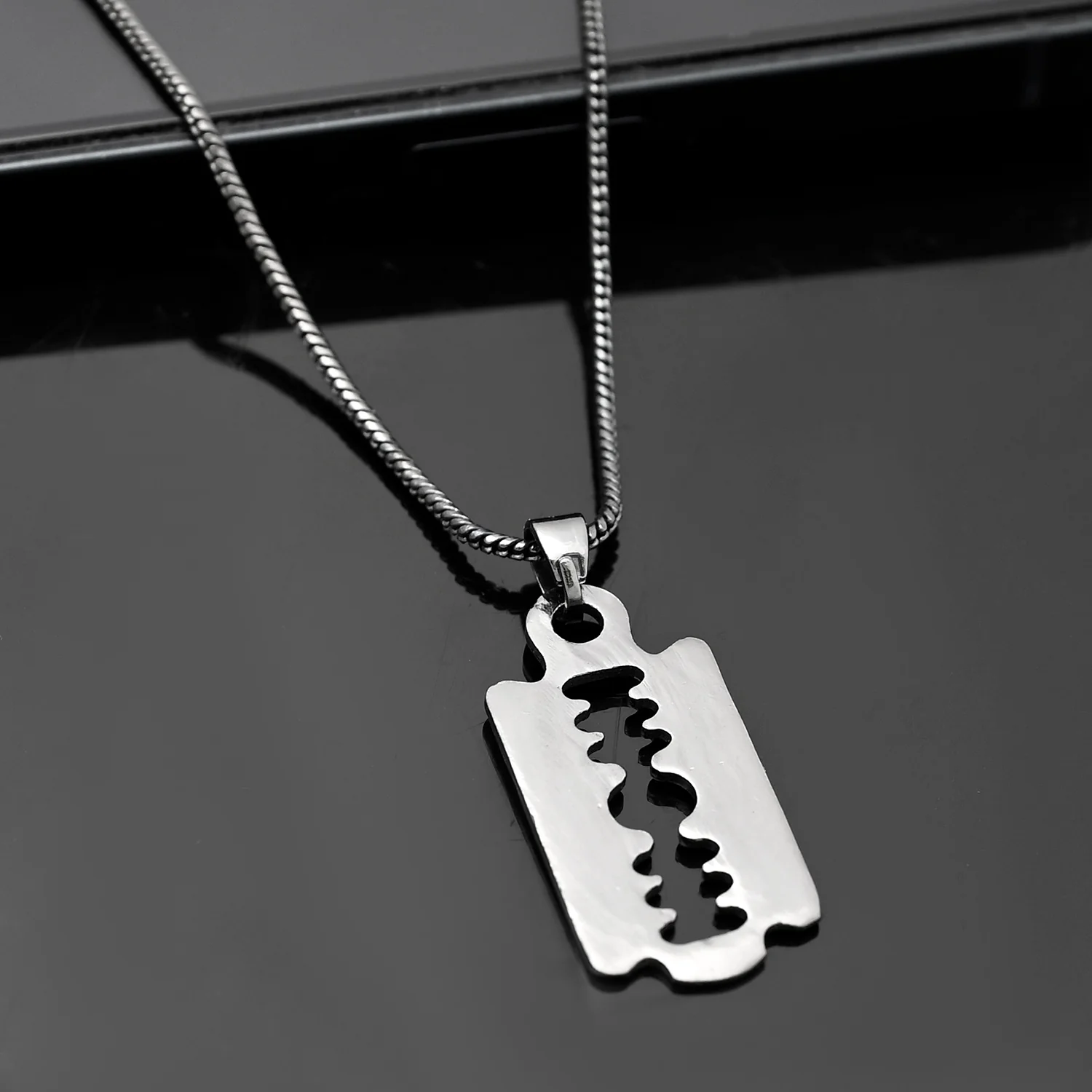 Eclipse Stylish Black Blade Mens Pendant