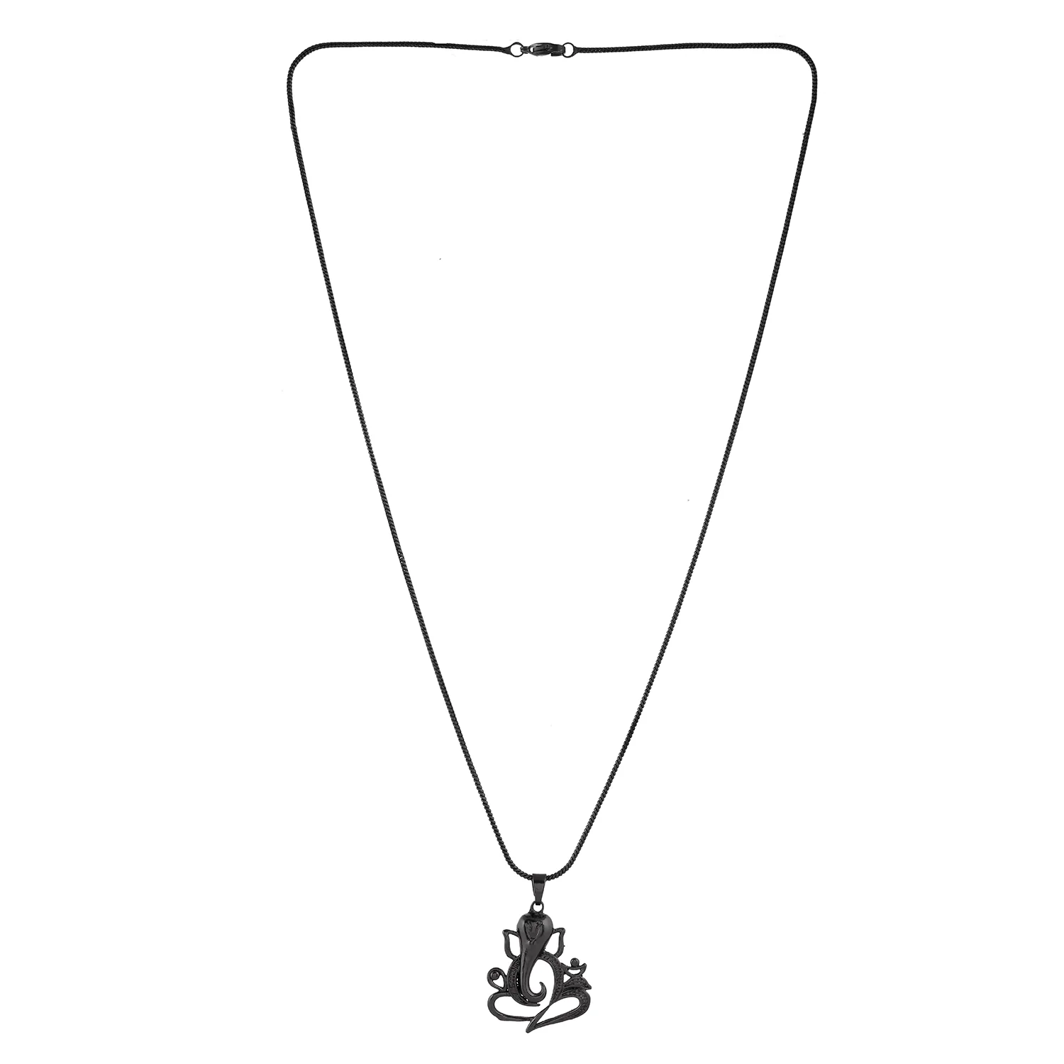 Eclipse Stylish Black Ganesha Pendant for Men - Image 4
