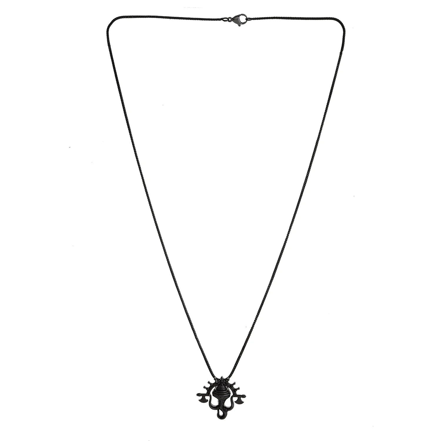Eclipse Stylish Black Trishul Mens Pendant - Image 4