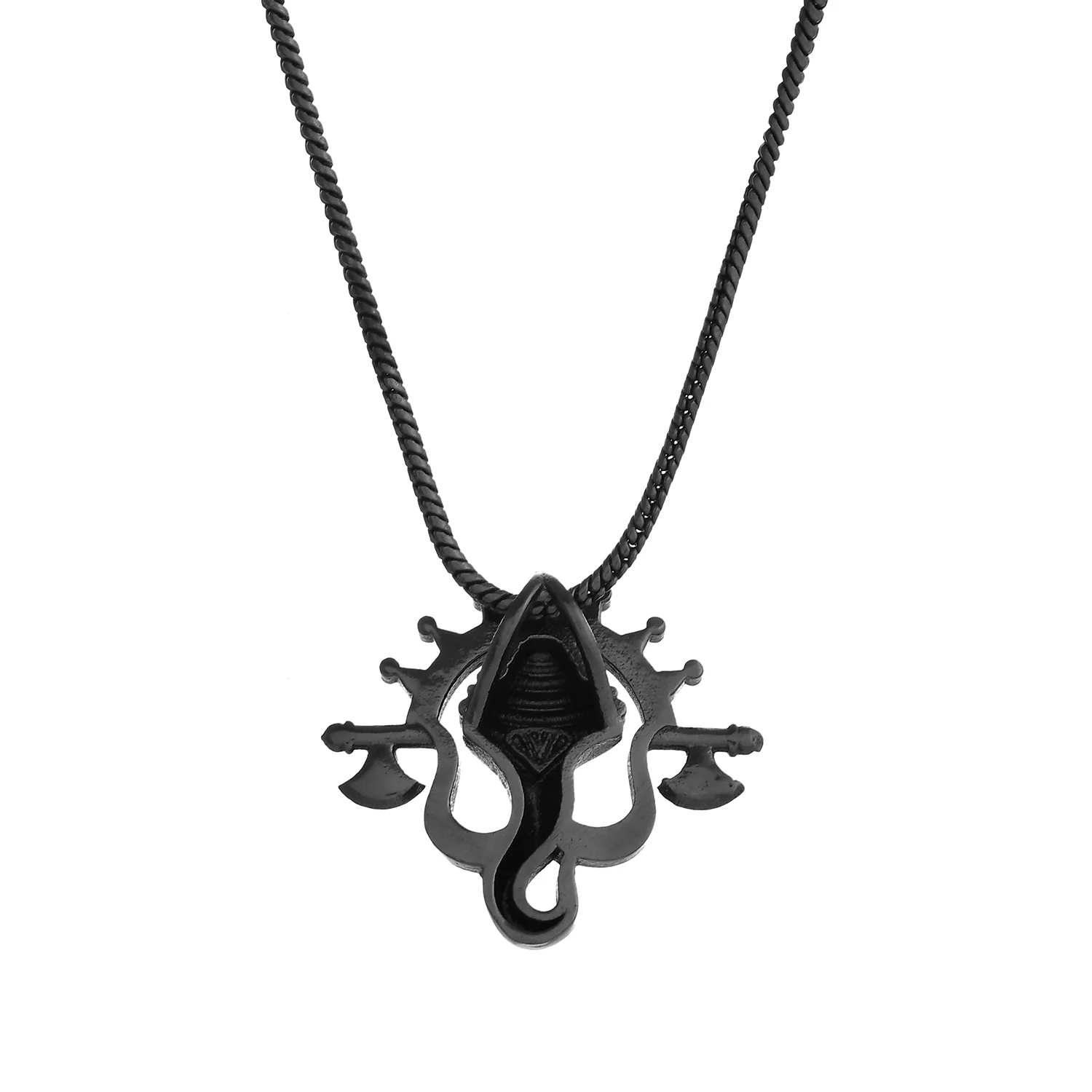 Eclipse Stylish Black Trishul Mens Pendant - Image 5