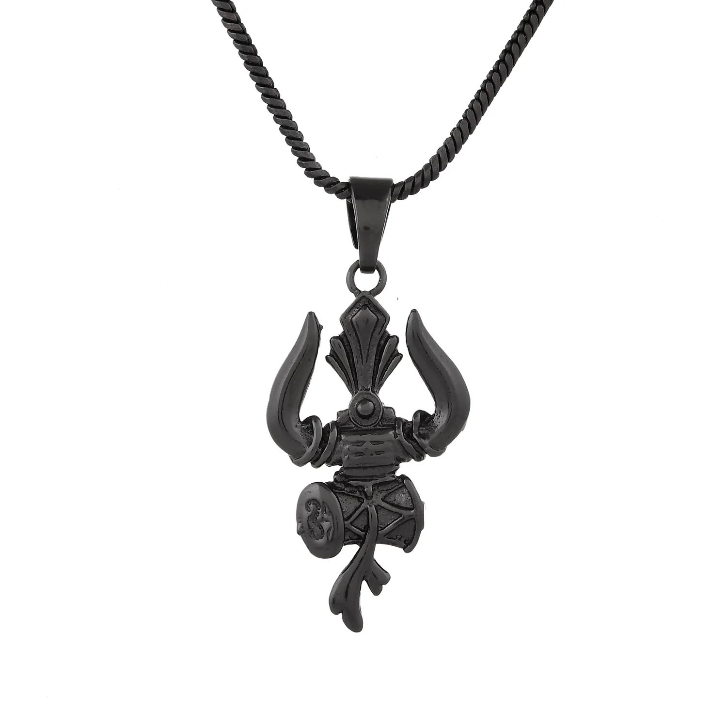 Eclipse Trishul Traditional Fusion Black Mens Pendant - Image 3