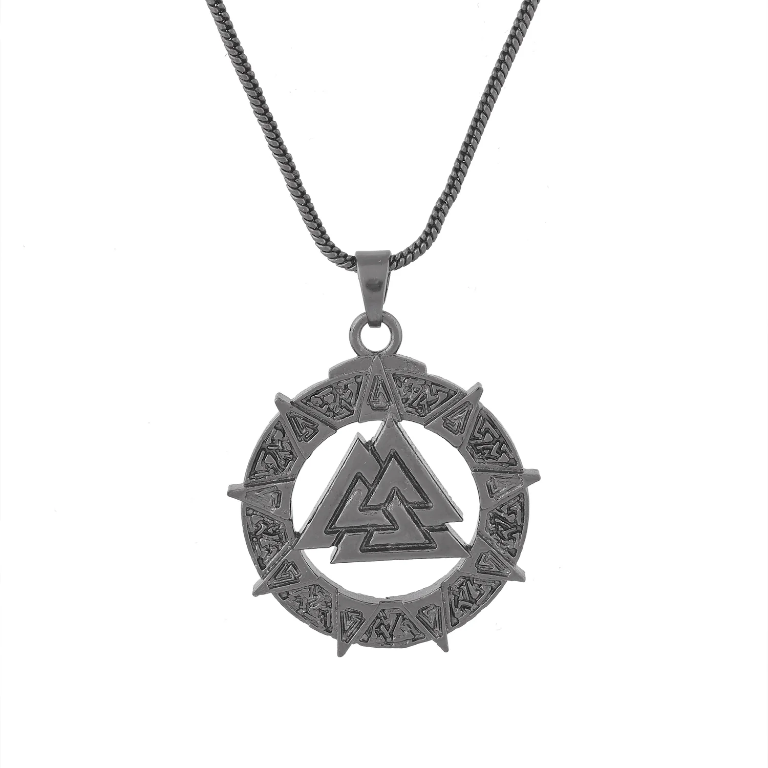 Eclipse Valknut Star Symbol Black Men’s Pendant - Image 3