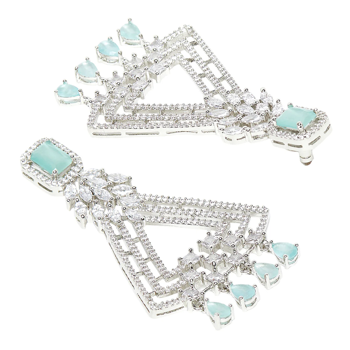 Elegant CZ Dangler Earrings - Image 4