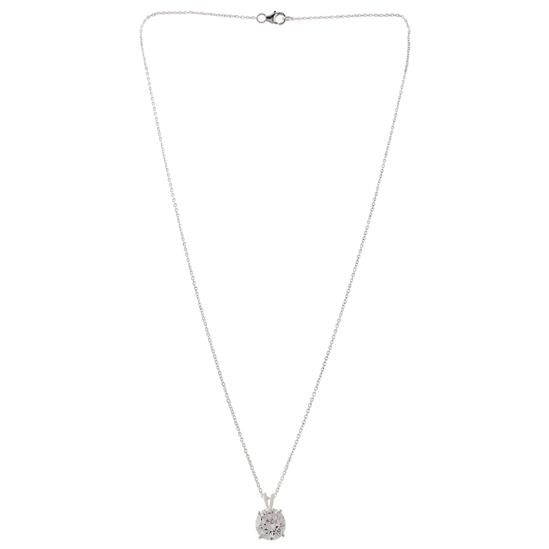 Elegant CZ Studded 925 Sterling Silver Pendant - Image 3