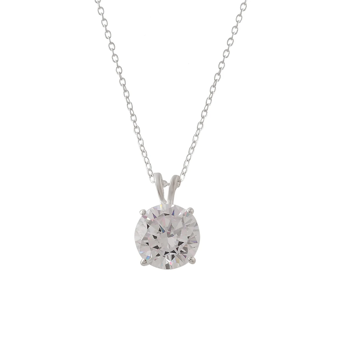 Elegant CZ Studded 925 Sterling Silver Pendant - Image 4