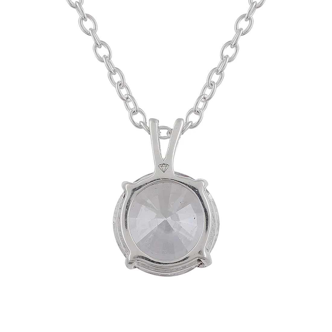 Elegant CZ Studded 925 Sterling Silver Pendant Set - Image 6