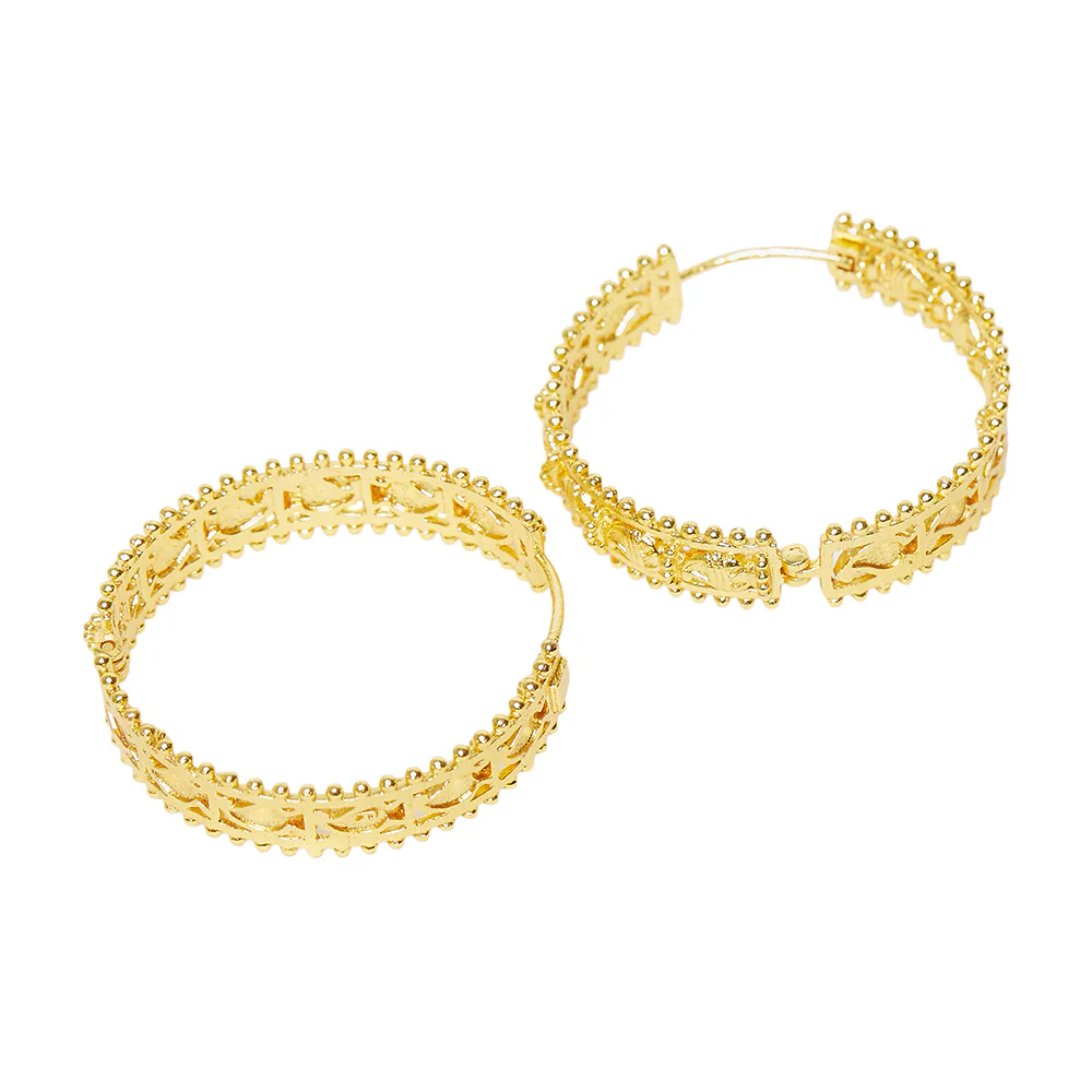 Trendy Hoops Elegant Gold Plated Earrings - Image 3
