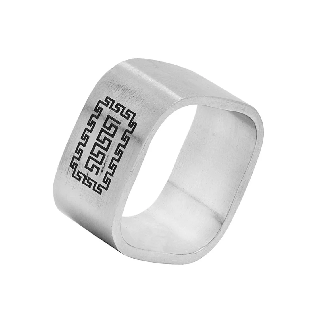 Elegant Silver-Tone Men's Ring